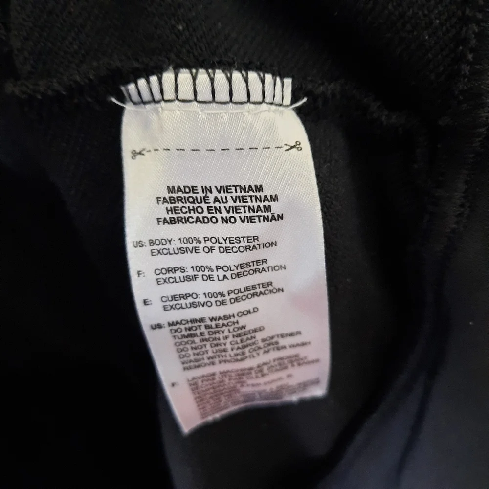 Adidas black zip-up mockneck athletic Activewear Workout jacket Size Medium - Picture 10 of 10